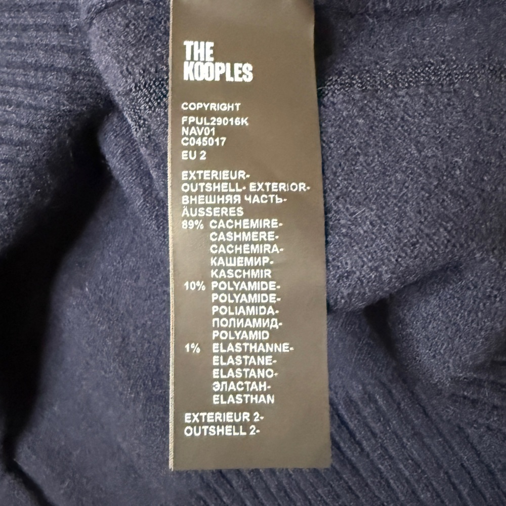 NWT | The Kooples | Knit Sweater with Tie Detail | Navy | Medium - Picture 7 of 13